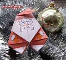 Дядо Коледа - дърво играчка оригами
