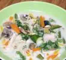Млечният пюре зеленчукова супа (от 1 до 1,5 години)