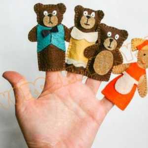 Finger театър "Трите мечки", изработени от филц