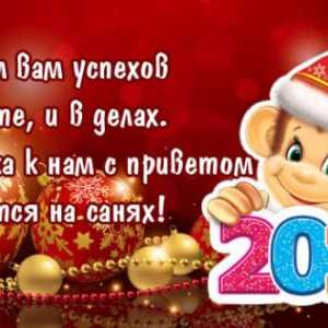 Поздравления за новата година маймуната