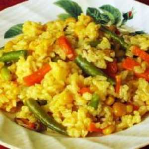 Ориз със зеленчуци като гарнитура