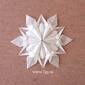 Snowflake оригами хартия. Video.