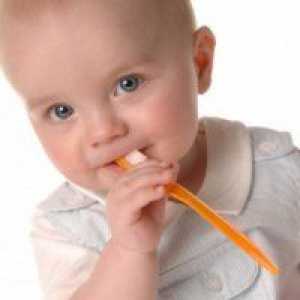 Научи-годишният дете да си миете зъбите